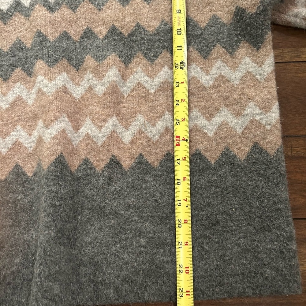 Lane Bryant Gray Bracelet-Sleeve Fair Isle Boatneck Sweater Size 18/20 - Picture 7 of 11